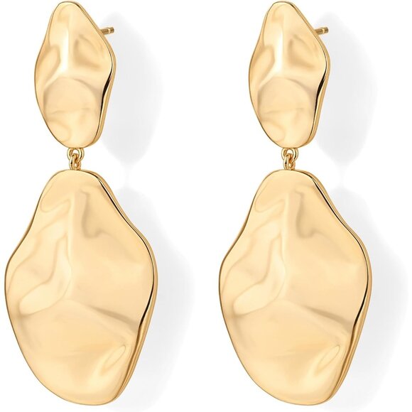 ⚡Trendy Gold Dangle Earrings Statement Geometric Drop Earrings for Women Fashion - Picture 3 of 6